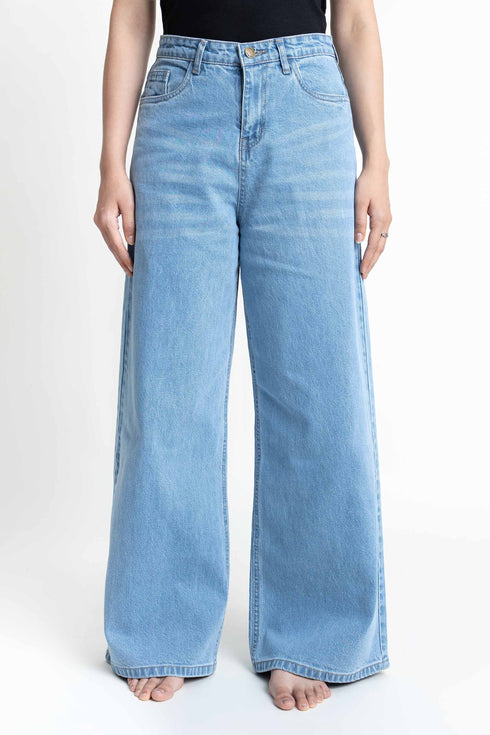 The Wide Leg Light Wash Jeans